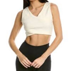 'REVOLVE  Eleven by Venus Willams Fern Faux Wrap Crop Top  White Size XS